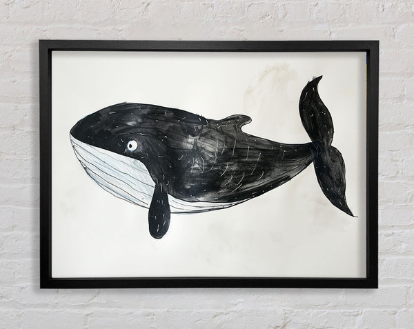 Lovely Whale Framed Print