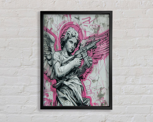 Machine Gun Angel Framed Print