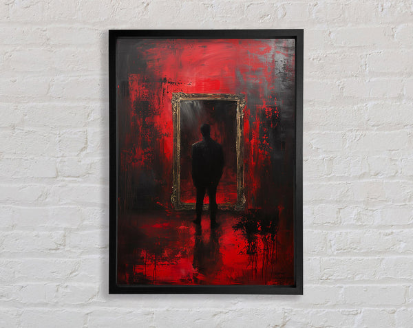 Man In Front Of Mirror Framed Print