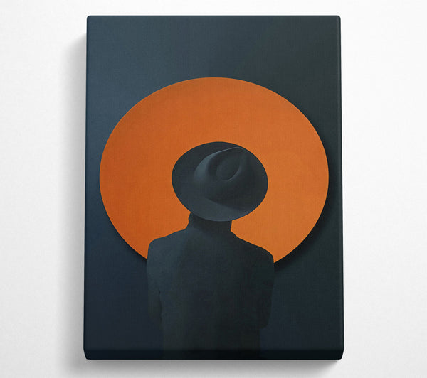 Man In Suit  Orange Circle