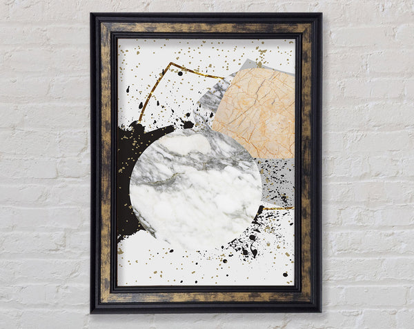 Marble Circle Framed Print