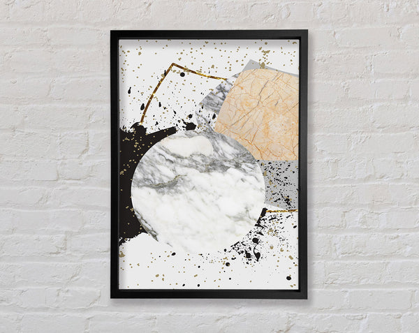 Marble Circle Framed Print