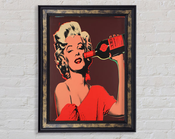 Marilyn Monroe Wine Framed Print