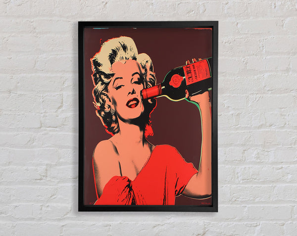 Marilyn Monroe Wine Framed Print