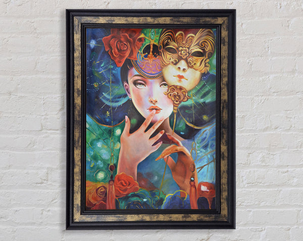 Mask Of A Woan Framed Print