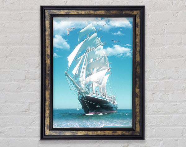 Massive Ship Framed Print