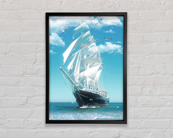 Massive Ship Framed Print