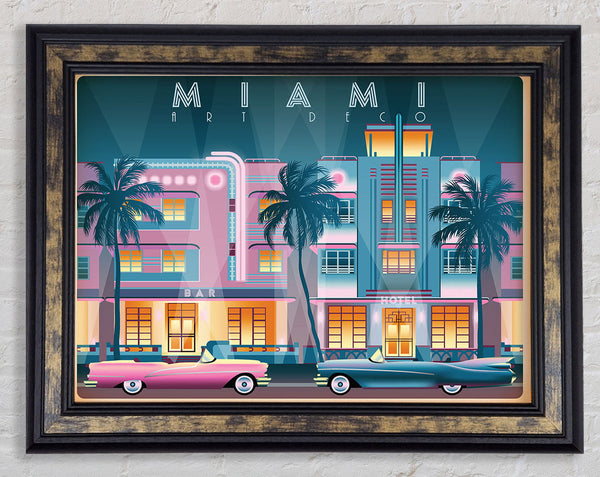 Miami Art Deco Framed Print