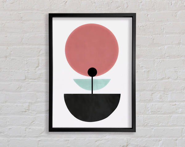 Mid Century Blush Framed Print