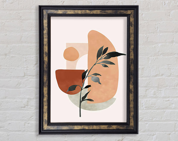 Mid Century Flower Art Framed Print