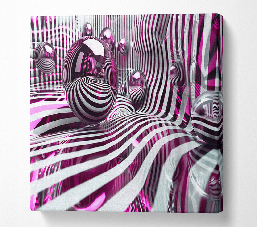  A Canvas Print of Mirror Spheres Canvas Print