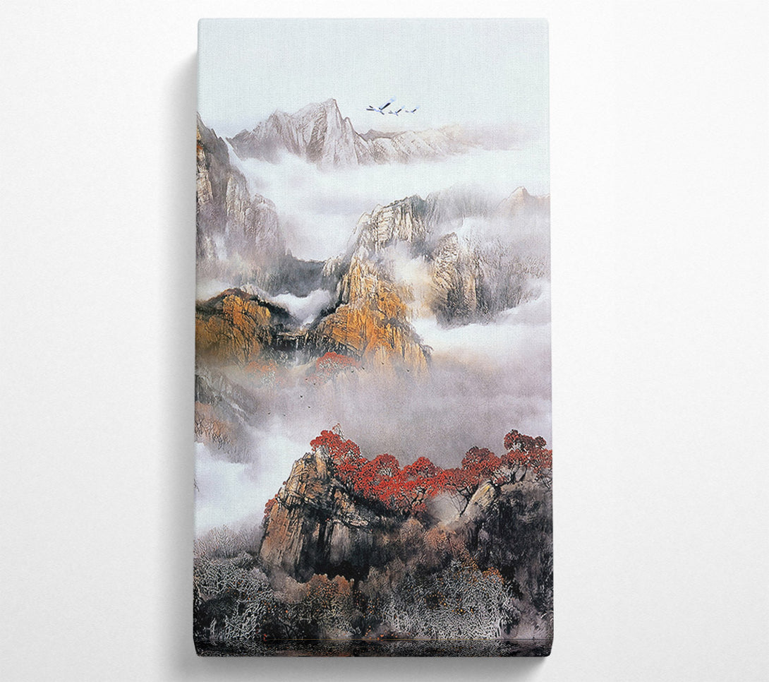  A Canvas Print of Misty Mountains Canvas Print