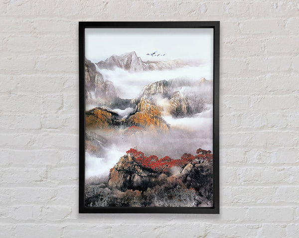 Misty Mountains Framed Print