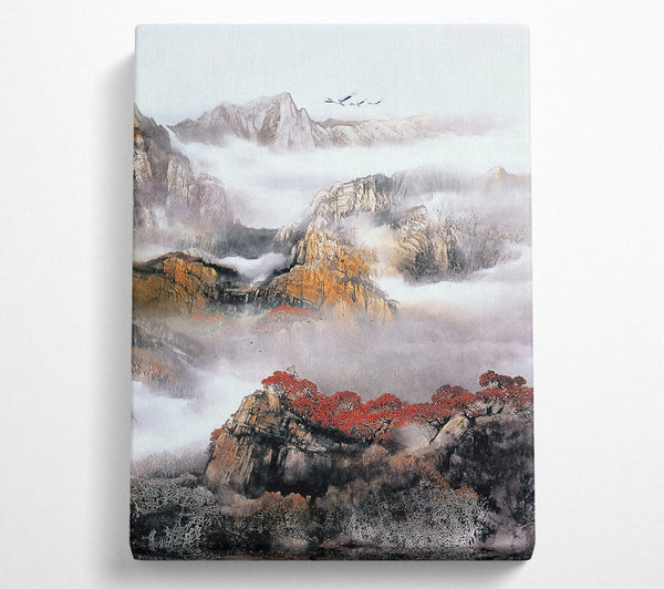  A Canvas Print of Misty Mountains Canvas Print