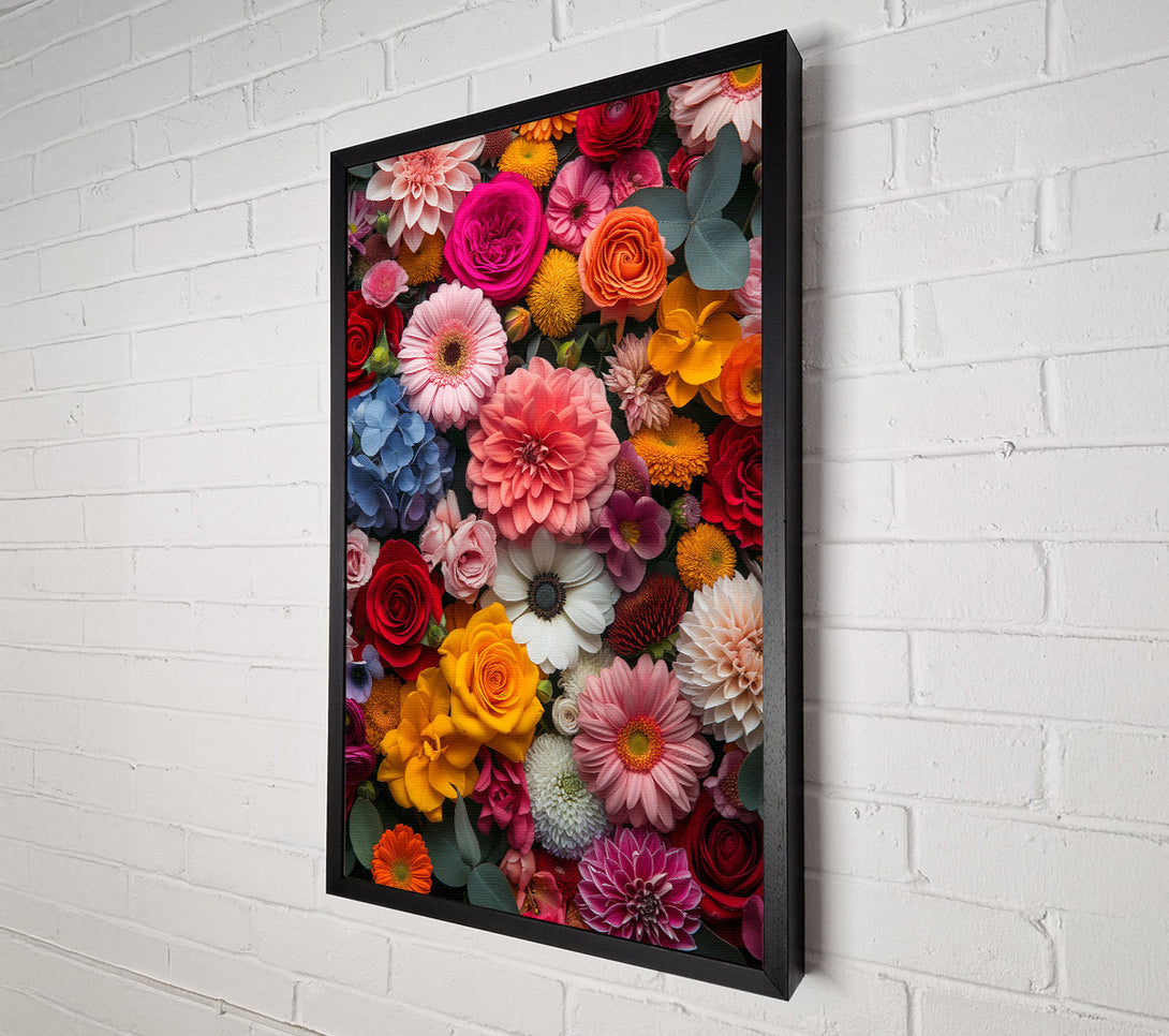  A Canvas Print of Mix Of Florists Flowers Canvas Art