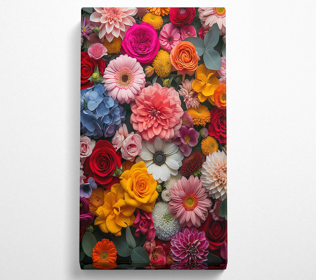  A Canvas Print of Mix Of Florists Flowers Canvas Art