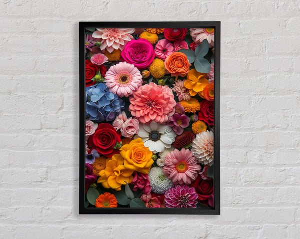 Mix Of Florists Flowers Framed Print