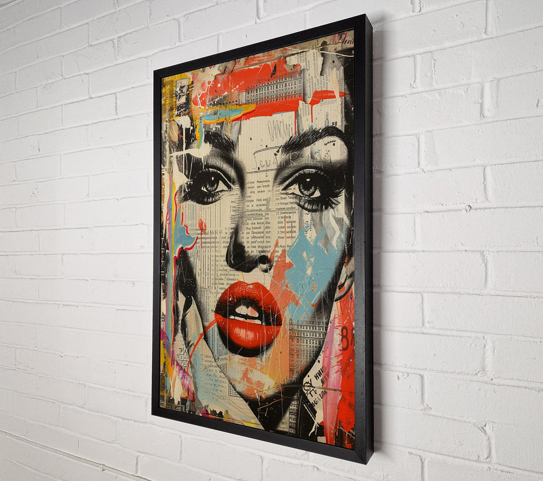  A Canvas Print of Model Graffiti Canvas Print