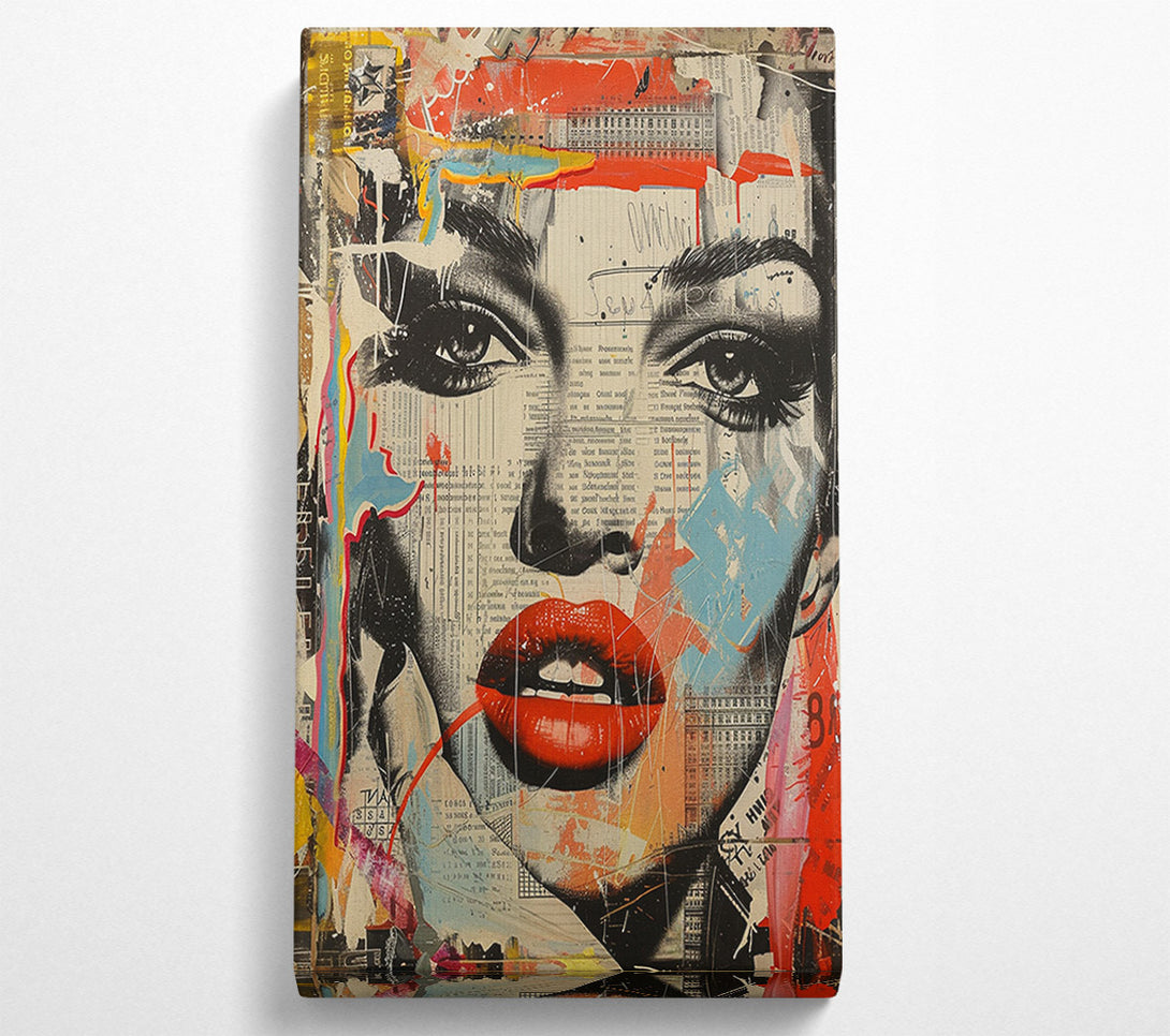  A Canvas Print of Model Graffiti Canvas Print