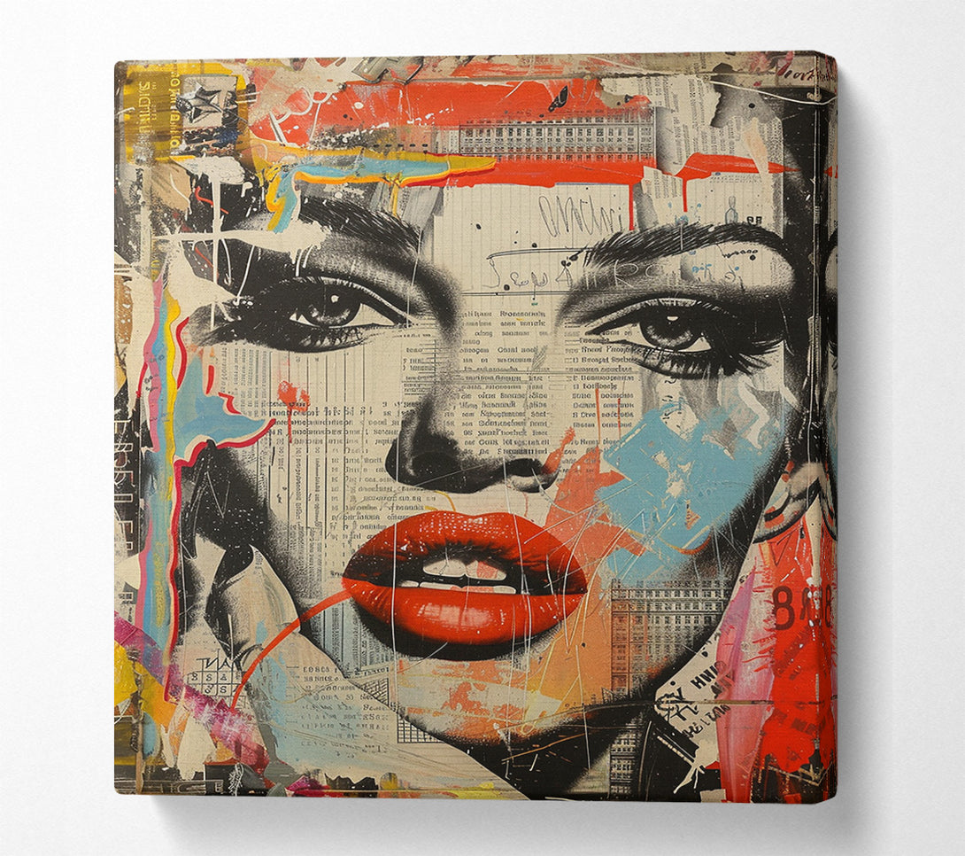  A Canvas Print of Model Graffiti Canvas Print