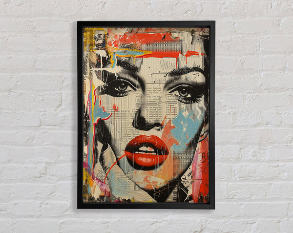 Model Graffiti Framed Print