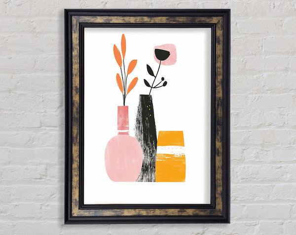 Modern Boho Vases Framed Print