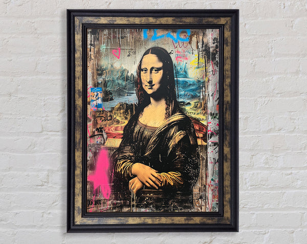 Mona Lisa Banksy Framed Print