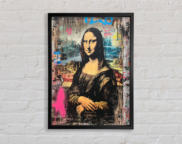 Mona Lisa Banksy Framed Print