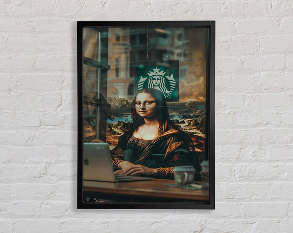 Mona Lisa Coffee Framed Print