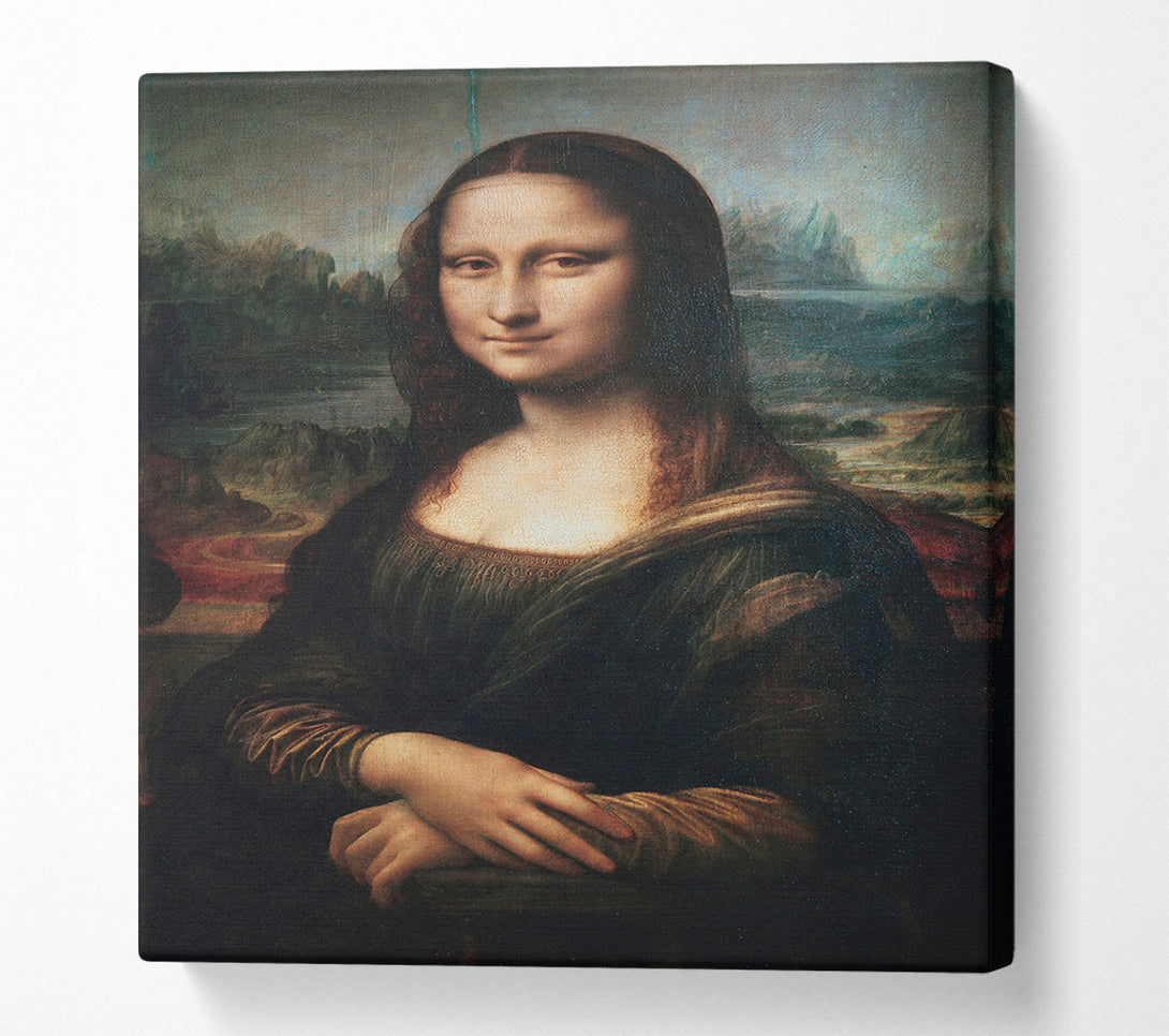  A Canvas Print of Mona Lisa Cracked Canvas Wall Art