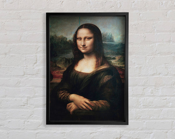 Mona Lisa Cracked Framed Print