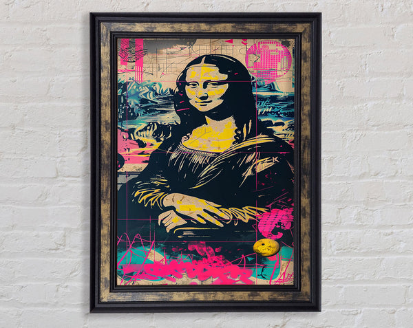 Mona Lisa Smiling Framed Print