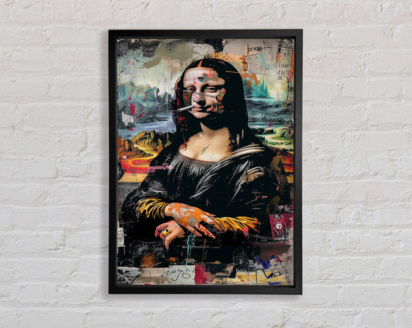 Mona Lisa Smoking Framed Print
