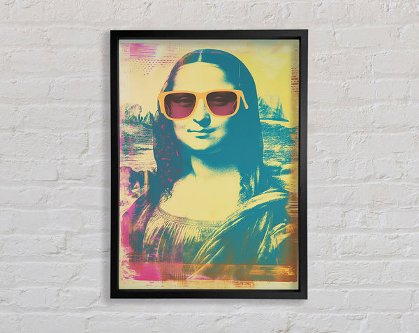 Mona Lisa Sunglasses Framed Print