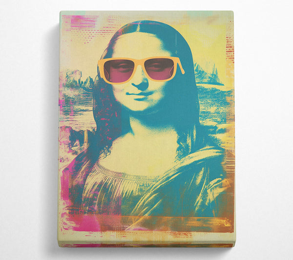 A Canvas Print of Mona Lisa Sunglasses Canvas Print