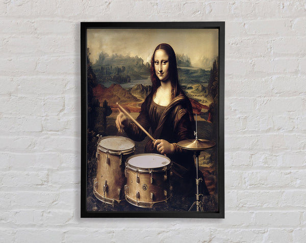 Mono Lisa Drums Framed Print