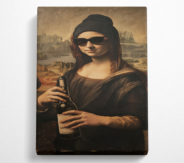  A Canvas Print of Mono Lisa Wine Canvas Art