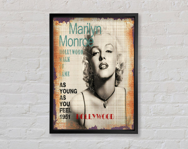 Monroe Hollywood Framed Print