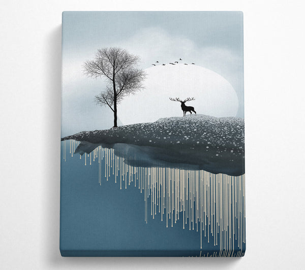  A Canvas Print of Moon Deer Canvas Art