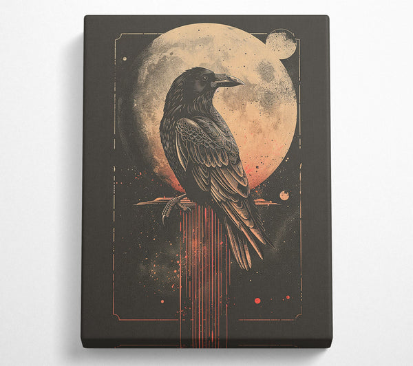  A Canvas Print of Moon Raven Canvas Print