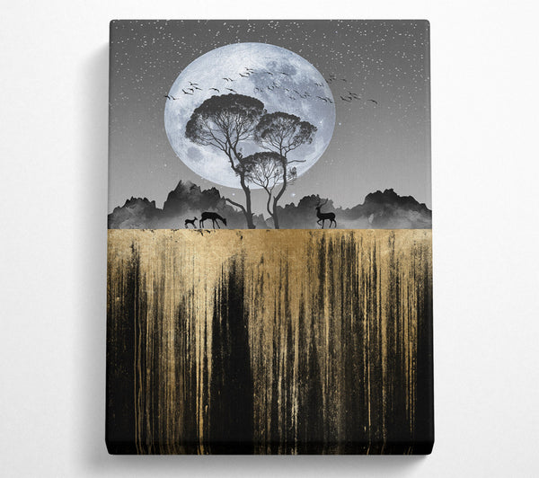  A Canvas Print of Moonlit Nature Canvas Art