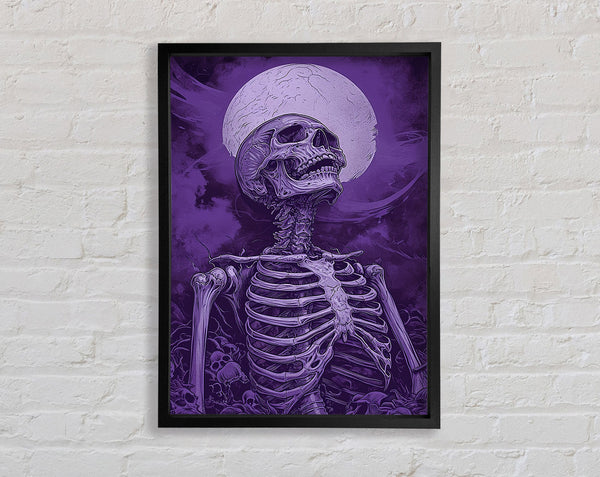 Moonlit Skeleton Framed Print