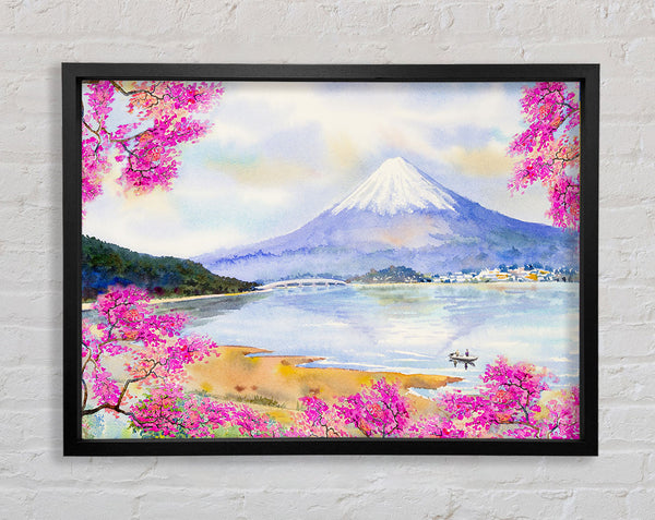 Mount Fiji Blossom Framed Print