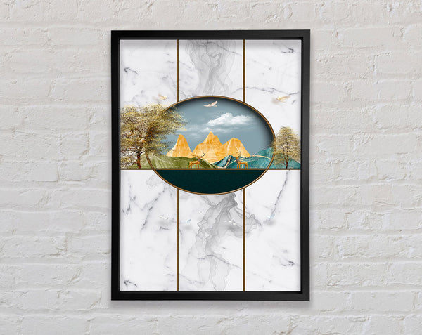 Mountain View Abstract Framed Print