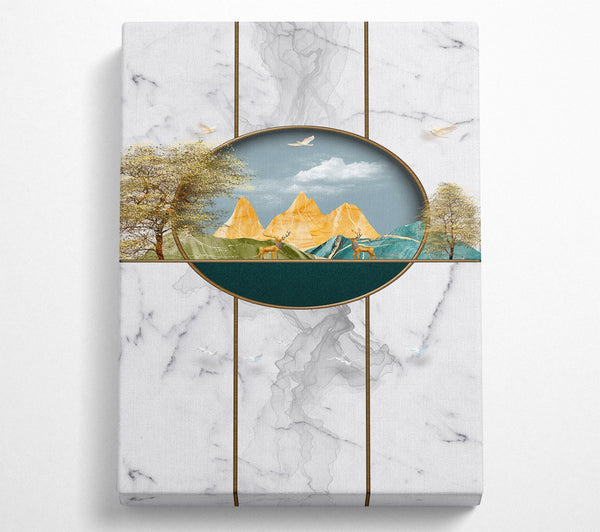  A Canvas Print of Mountain View Abstract Canvas Print