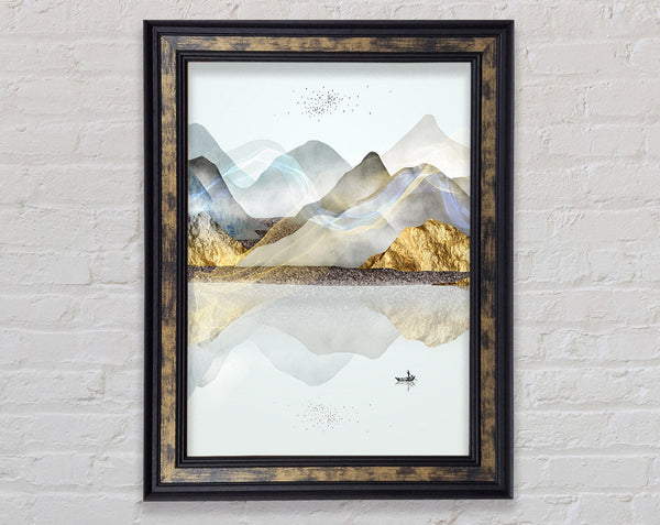 Mountains On The Horizon Framed Print