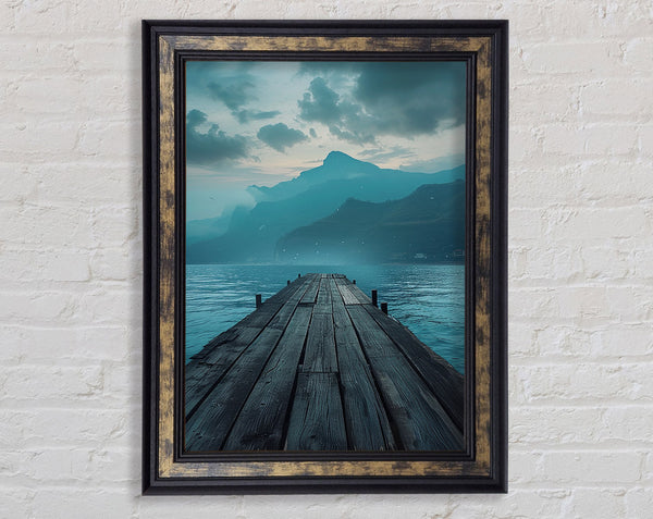 Mountains Over The Sea Framed Print