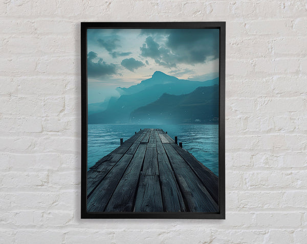 Mountains Over The Sea Framed Print
