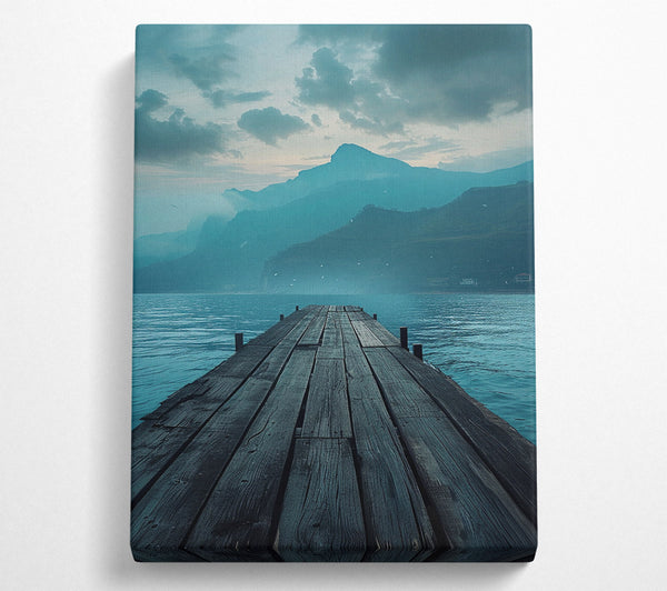  A Canvas Print of Mountains Over The Sea Canvas Wall Art