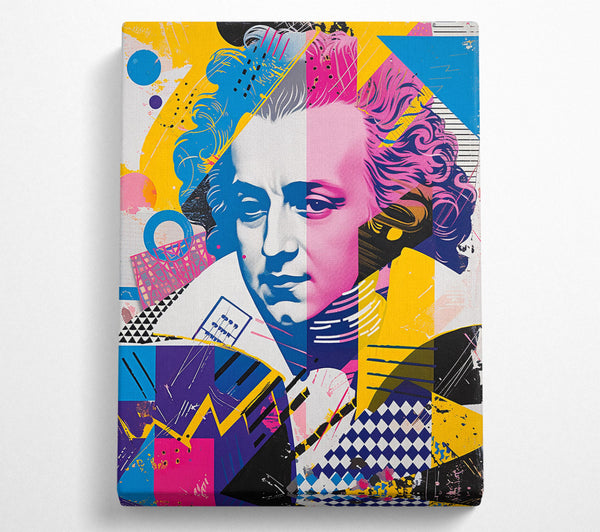  A Canvas Print of Mozart Pop Art Music Canvas Wall Art
